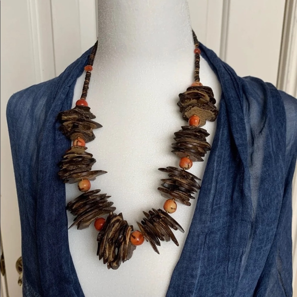 Boho Wooden Necklace